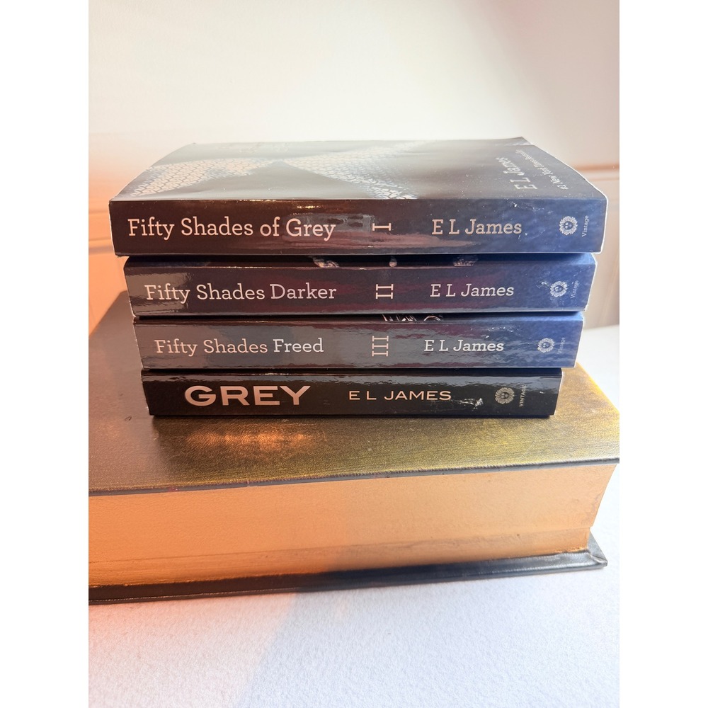 Fifty Shades of Grey Trilogy and Grey by E L James 4 Book Paperback Set Vintage